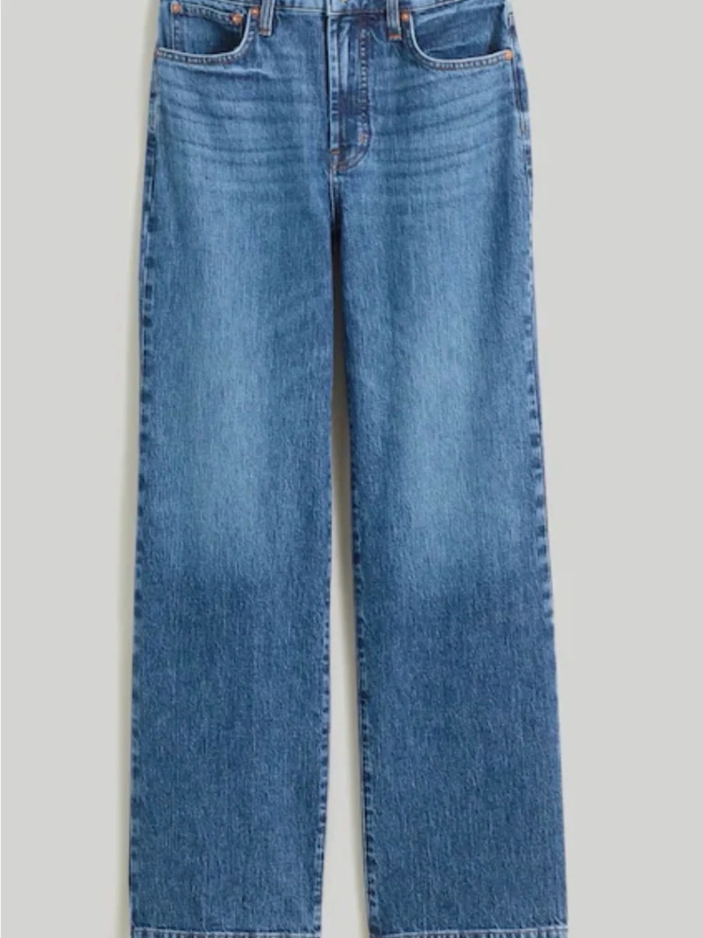 Madewell The Perfect Vintage Wide Leg Blue Jeans - Picture 1 of 3